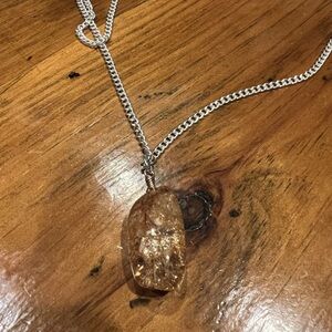 Elegant Silver and Gold Pendant Necklace